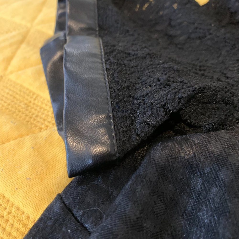 Walter Baker Sheath Dress - Pleather, Lace - Picture 5 of 7